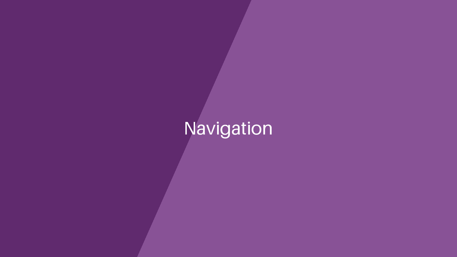 Navigation patterns