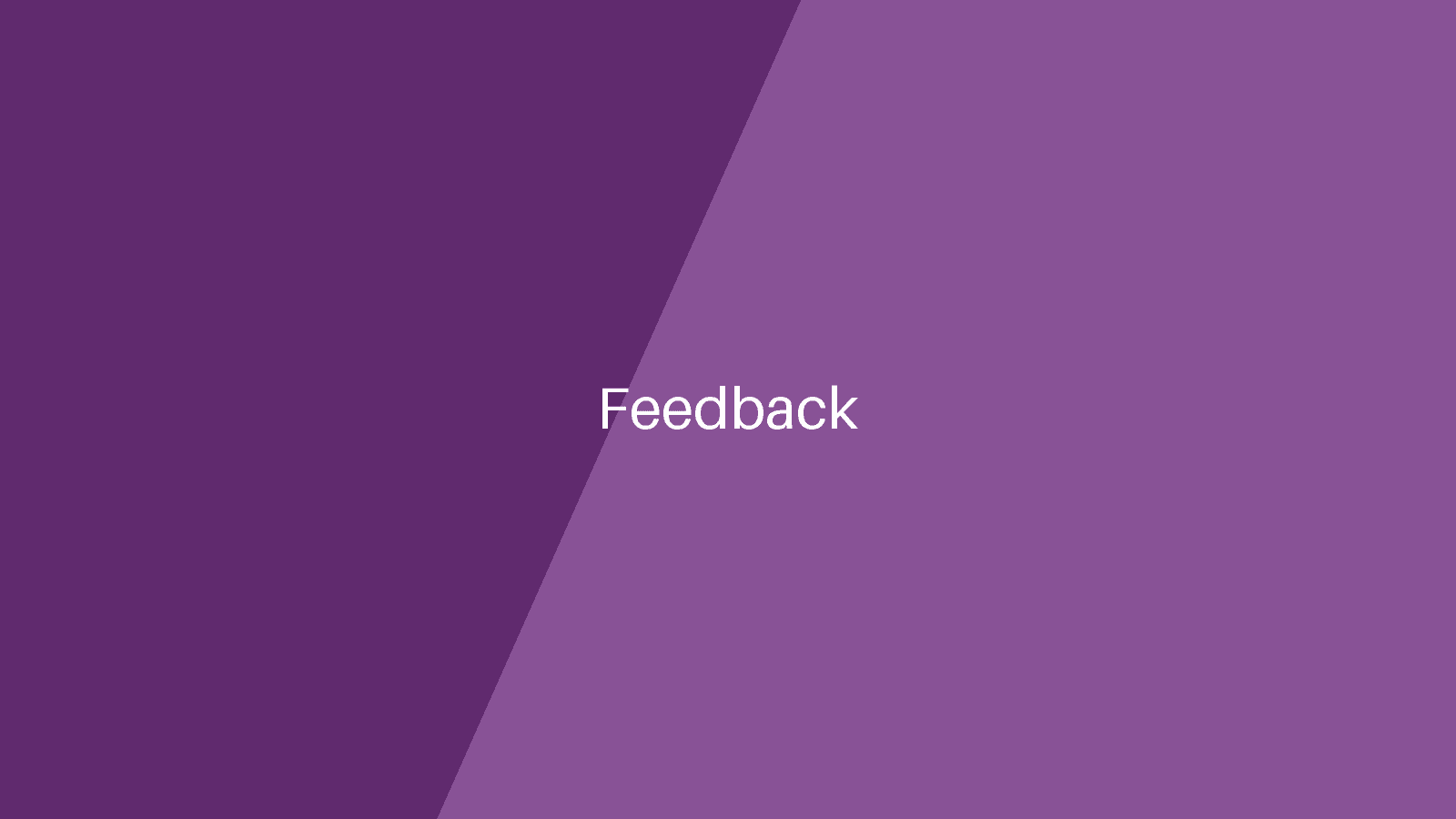Feedback and empty states